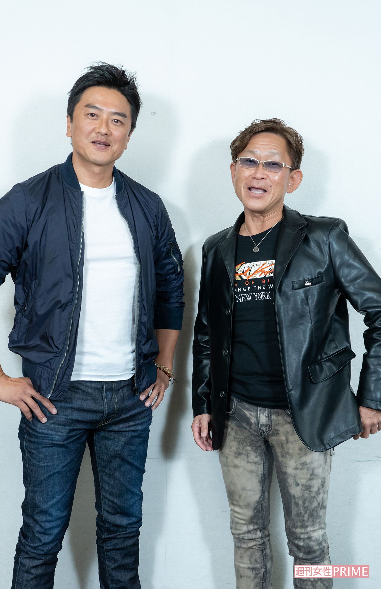 原田龍二と、個人事務所の社長兼マネージャーである森卓一さん　撮影／佐藤靖彦