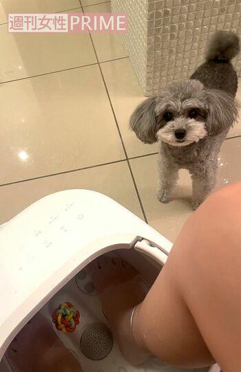 リラックスの足湯タイムなんだけど……　撮影／加藤綾菜