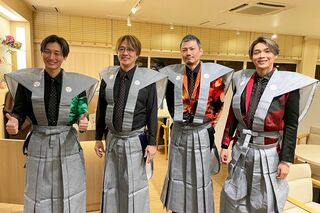 今年の節分祭では純烈メンバーで豆まき