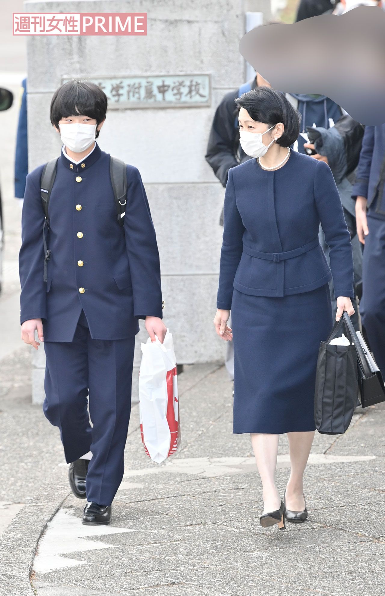 筑附の説明会に参加された悠仁さまと紀子さま