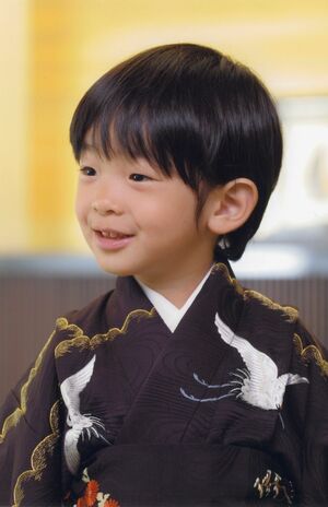 4歳の誕生日を前にお祝い着姿で