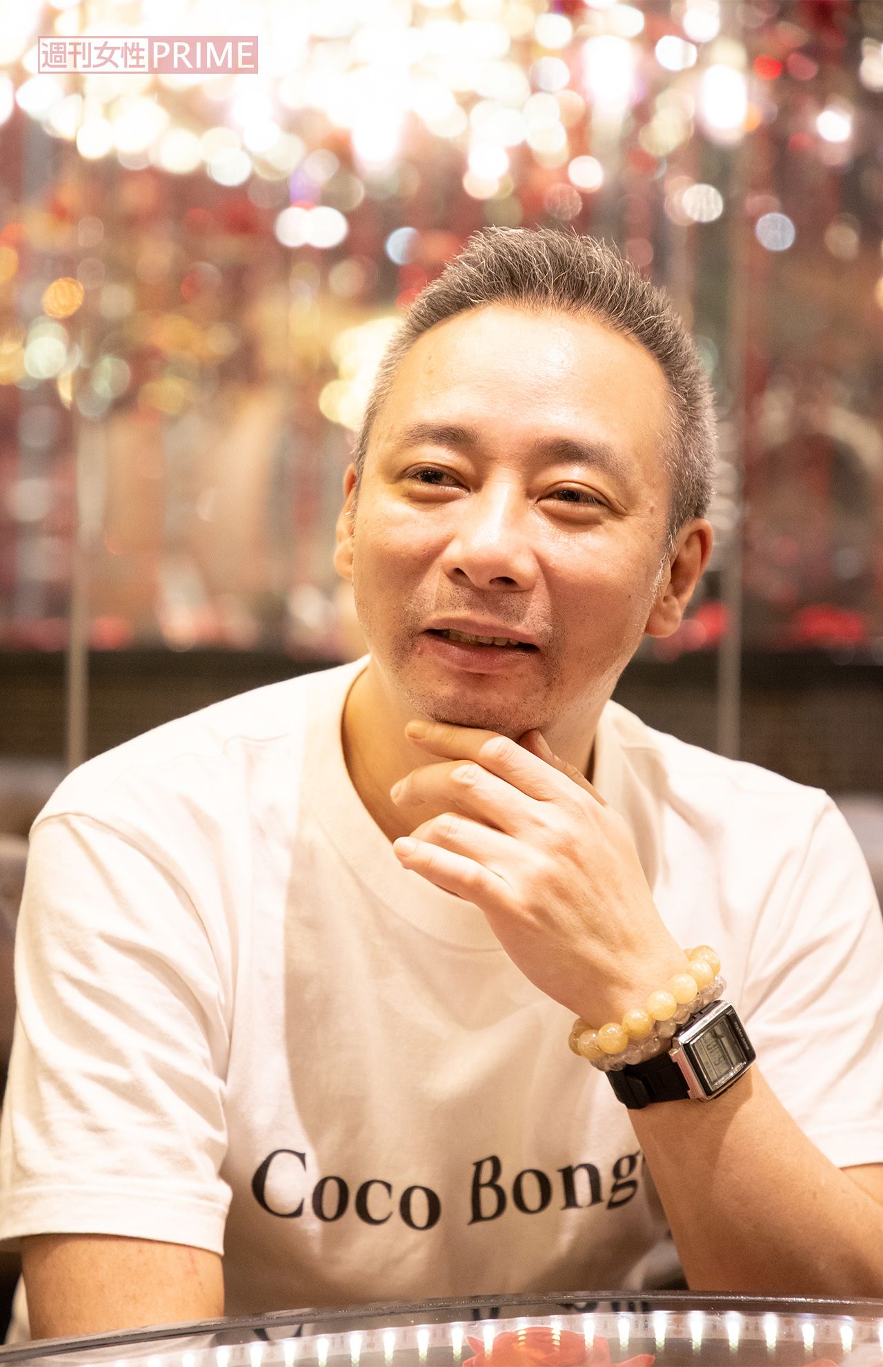 “1日ホスト”に向けた研修の前後にはインタビューに応じたいしだ壱成。当日の意気込みと作戦を語った