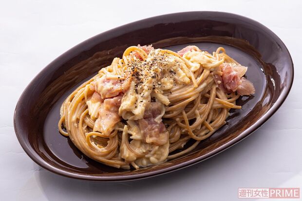 太らないカルボナーラ／628kcal（撮影／廣瀬靖士）