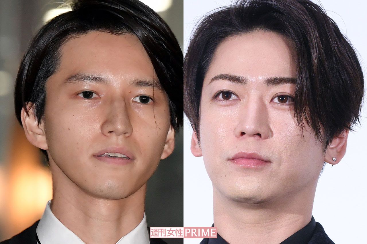 田口淳之介（左）と亀梨和也