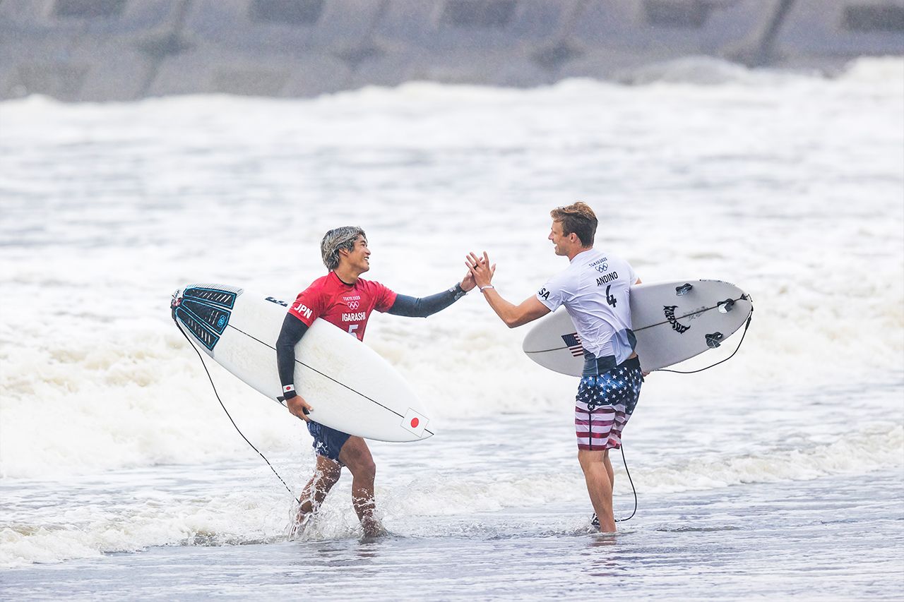 米国選手ともフランクに接する