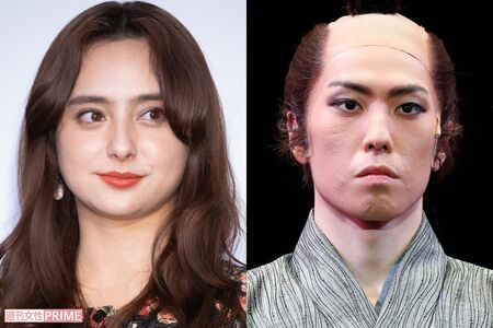 劇団☆新感線の舞台『薔薇とサムライ2』での共演を機に仲を深めたとされる石田ニコル（左）と早乙女友貴（右）