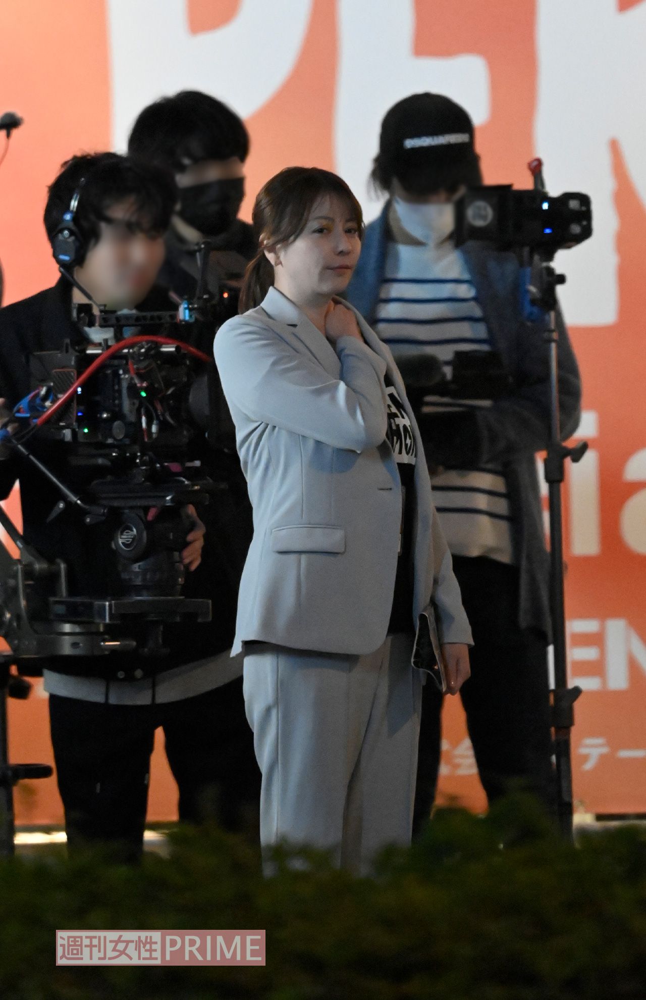 2026年4月、横浜市内でNetfkixドラマの撮影に臨んだ香里奈