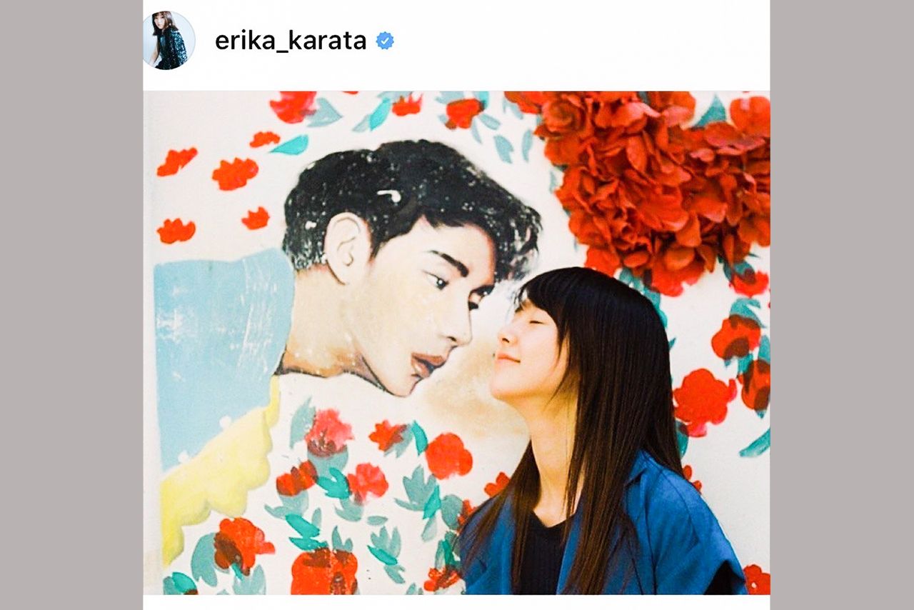 韓国の壁画にあった、東出似の男性との“キス”をインスタに投稿していた唐田