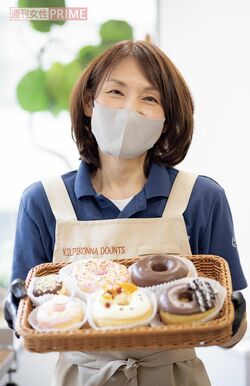 キルピコンナドーナツの方「無添加だから安心して食べてもらいたいです」（撮影／齋藤周造）