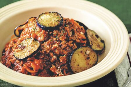 濃厚チーズとなすのボロネーゼ