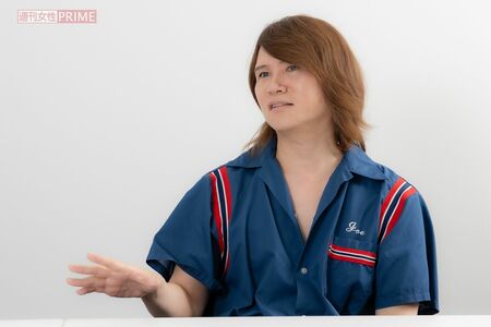 園山は自分にとって“幸運の女神”だと話すTAKESHI　撮影／伊藤和幸