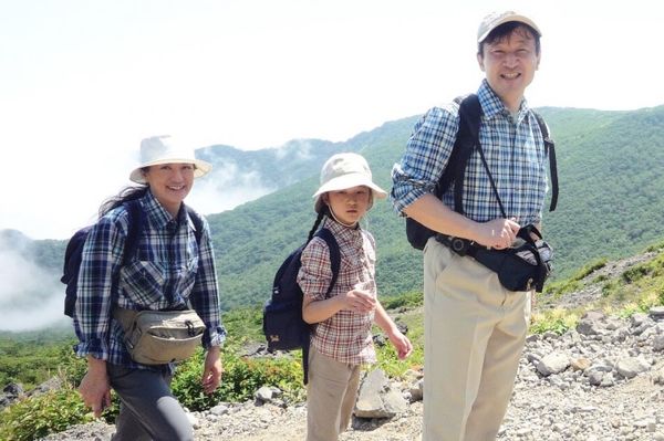'09年8月に、那須高原の茶臼岳で登山を楽しまれた皇太子ご一家