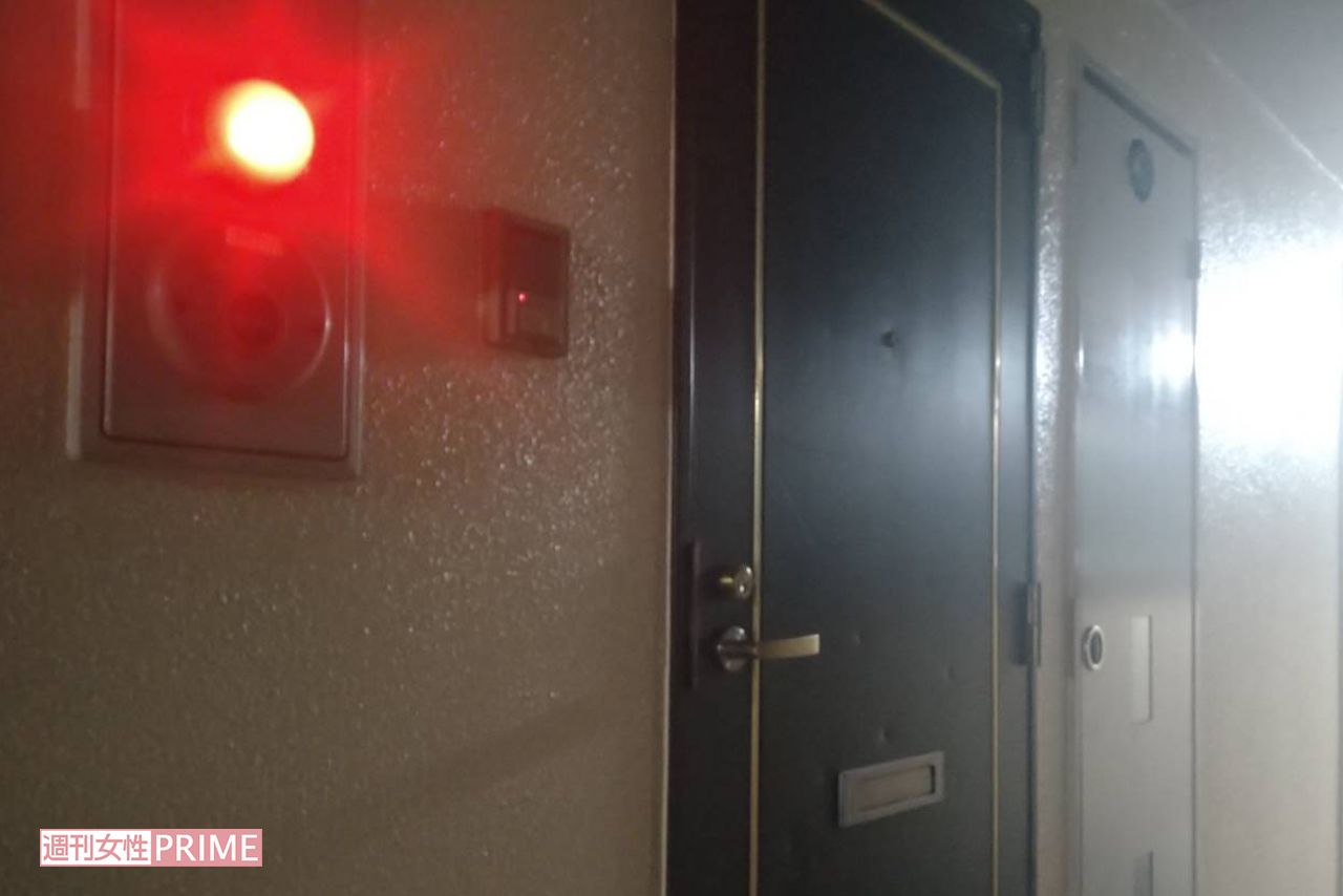 容疑者が住んでいた自宅マンション前