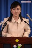4月6日に行われた参院選出馬表明会見に臨む生稲晃子