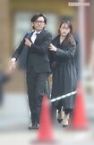 2018年4月、長女の入学式に出席した長谷川京子と新藤晴一