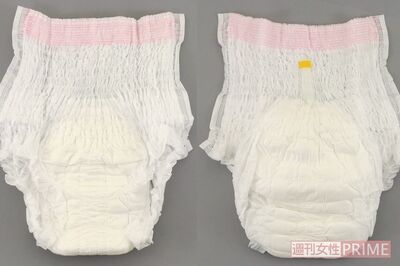 ナプキンとショーツが１つになった「はくナプキン」。まるごと包んでくれるから、全方位のモレをブロック。多い日も安心です。『ロリエ 朝までブロック 安心ショーツ』5個入り548円※／花王 ※税込み価格を表示。編集部調べ。