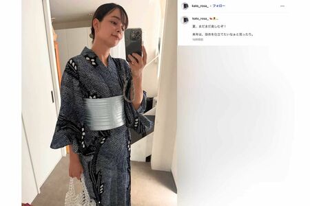 浴衣姿を投稿した加藤ローサ（本人のインスタグラムより）