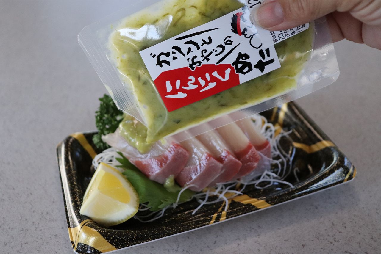 にんにくぬたはカツオなどの刺身の薬味にも