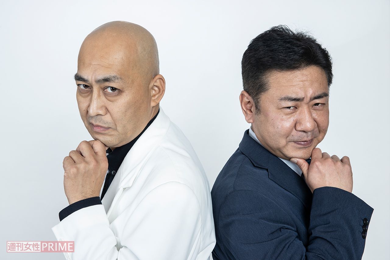 『週刊女性』のインタビューを受ける錦鯉