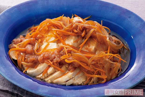 サラダチキンの梅南蛮漬け（撮影／廣瀬靖士）