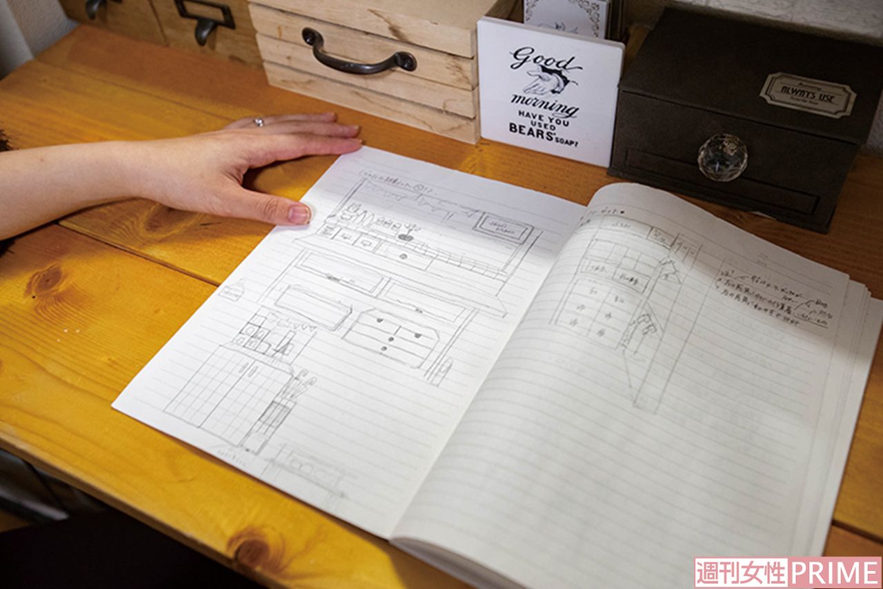 ネタをメモする際にはDIYのスケッチも書き留めておく　撮影／齋藤周造