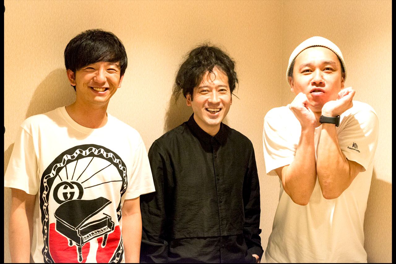 かつて同居していたパンサー向井慧、又吉直樹、サルゴリラ児玉（かが屋・賀屋のXより）