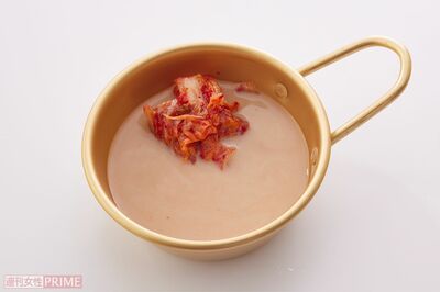 豆乳めんつゆキムチつけだれ（撮影／廣瀬靖士）