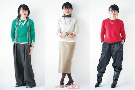 《春のロンTおしゃれテク》レイヤードやアクセサリーで部屋着から外出着に！首元にスカーフでスタイルUP効果