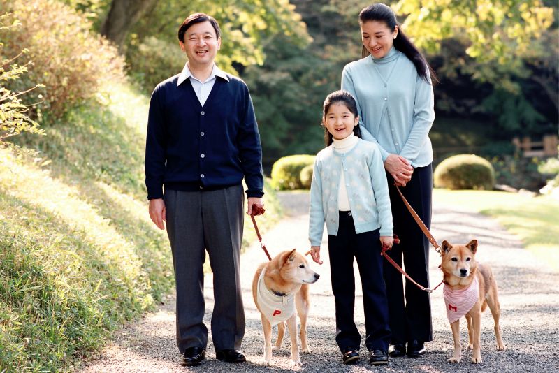 愛子さまご誕生の6年前、1995年から陛下と雅子さまに引き取られた犬のピッピ（左）とまり。写真は2008年12月　宮内庁提供