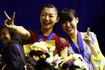 四大陸選手権で優勝した(左)坂本花織と(右)2位の三原舞依。仲よしの2人は同じクラブで切磋琢磨している