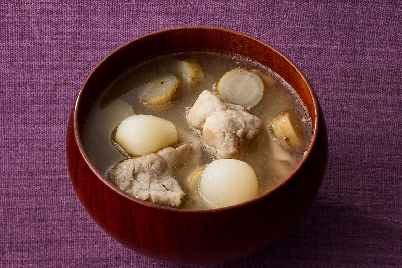 ごぼうとらっきょうの豚汁