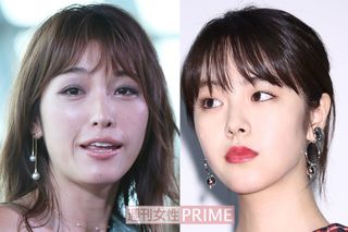 （写真左から）木下優樹菜、唐田えりか