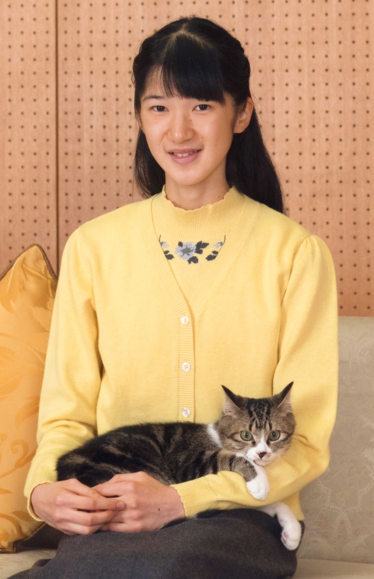 2016年12月。愛猫のセブンは、愛子さまの膝でリラックス　宮内庁提供