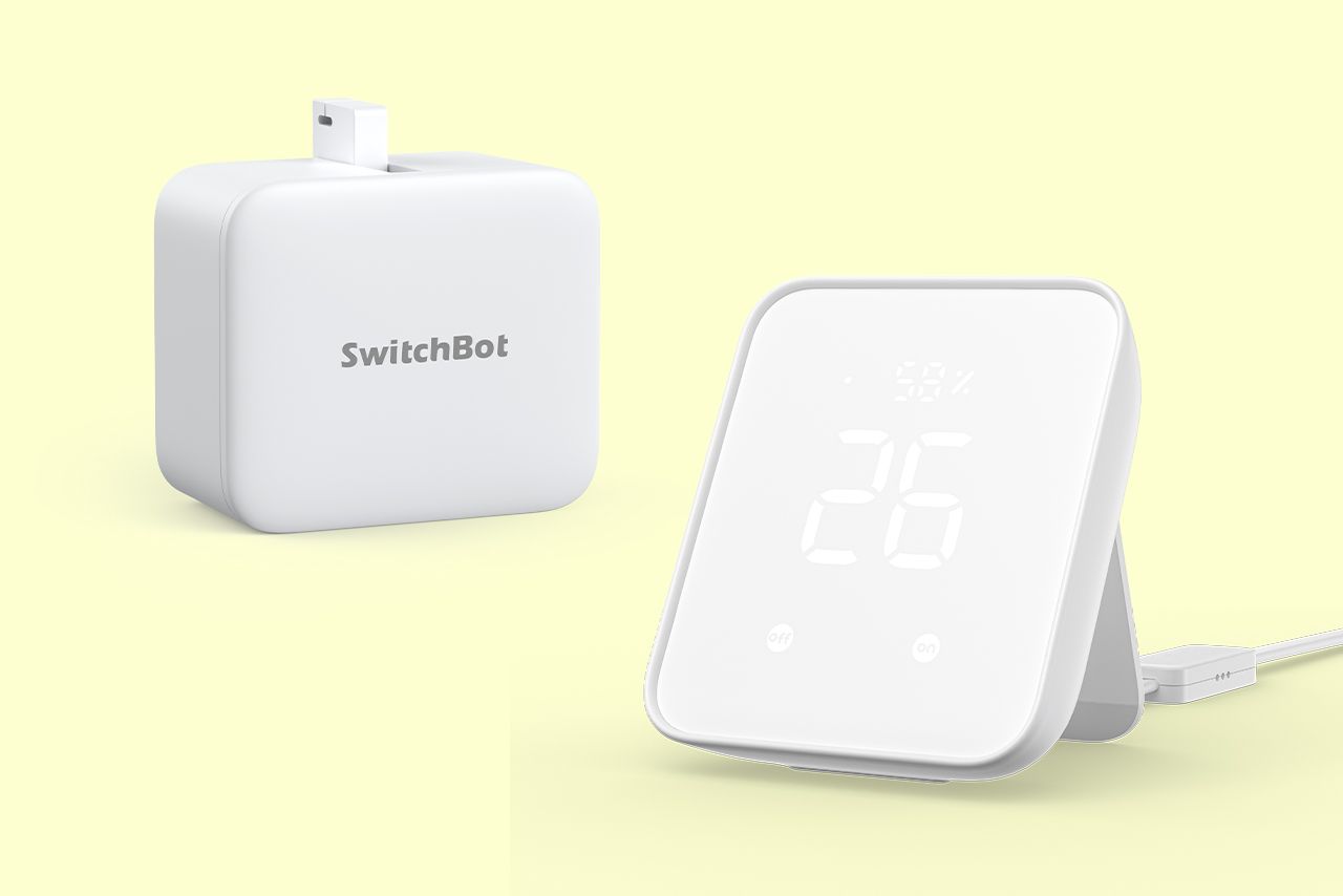 SwitchBotハブ2とボットがセットになった「ボタン制御セット」
