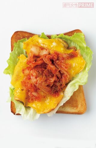 キムチ甘辛卵焼き