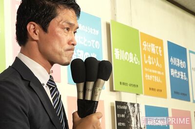 小川氏と平井氏という正反対の候補が激突、選挙戦のリアルに迫った『香川1区』（2021）（c）ネツゲン