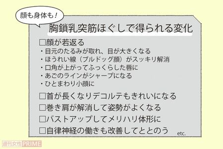 顔も身体も！胸鎖乳突筋ほぐしで得られる変化