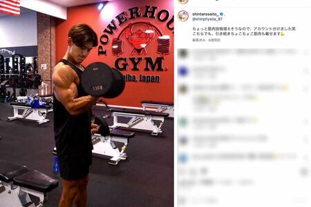 バキバキに鍛え上げられた肉体美を披露しているTBSの齋藤慎太郎アナウンサー（本人のインスタグラムより）