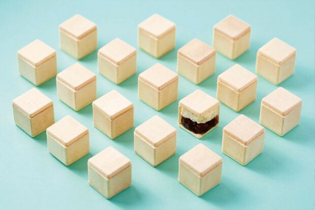 キューブのもなか「窓」/茶菓工房たろう