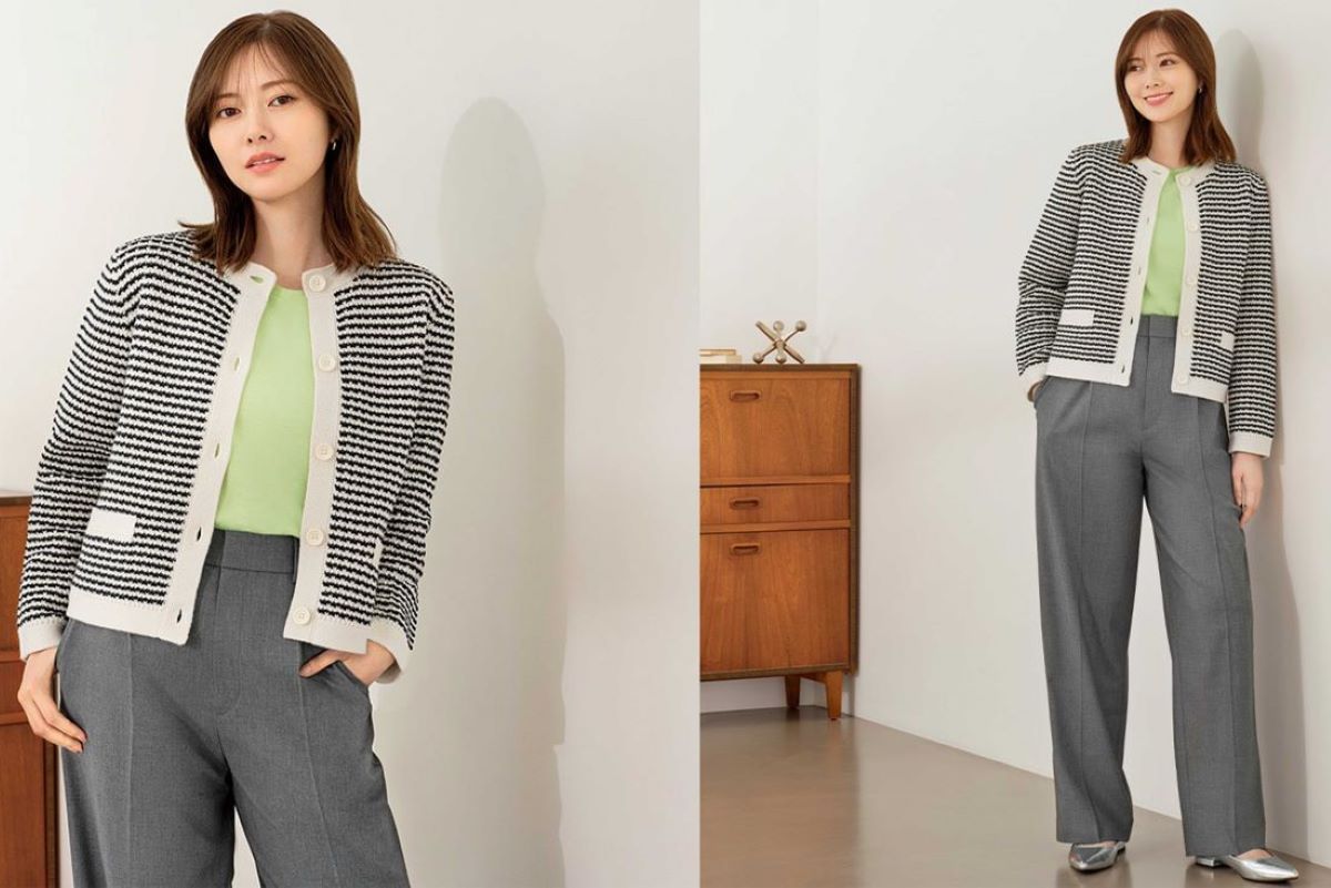 「おばさんに見える」と指摘された白石麻衣のユニクロ着こなし（公式ホームページより）