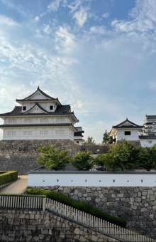 JR福山駅からすぐ見える福山城。見ると安心します!