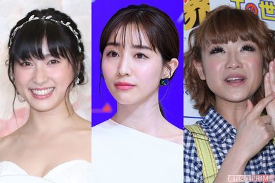 （写真左から）土屋太鳳、田中みな実、鈴木奈々