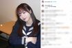 “セーラー服ショット”を投稿した森香澄(本人のインスタグラムより)