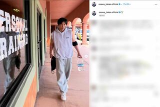 ジムでトレーニングをする姿など、鍛え抜かれた身体をたびたび投稿している大沢たかお（本人のインスタグラムより）