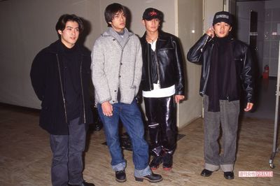 紅白リハーサルのため会場入りしたTOKIOメンバー（'94年）