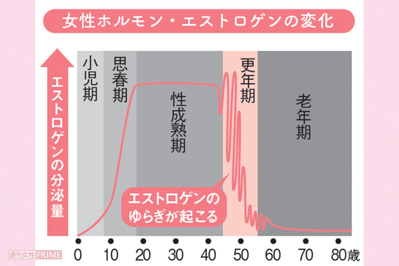 女性ホルモン・エストロゲンの変化