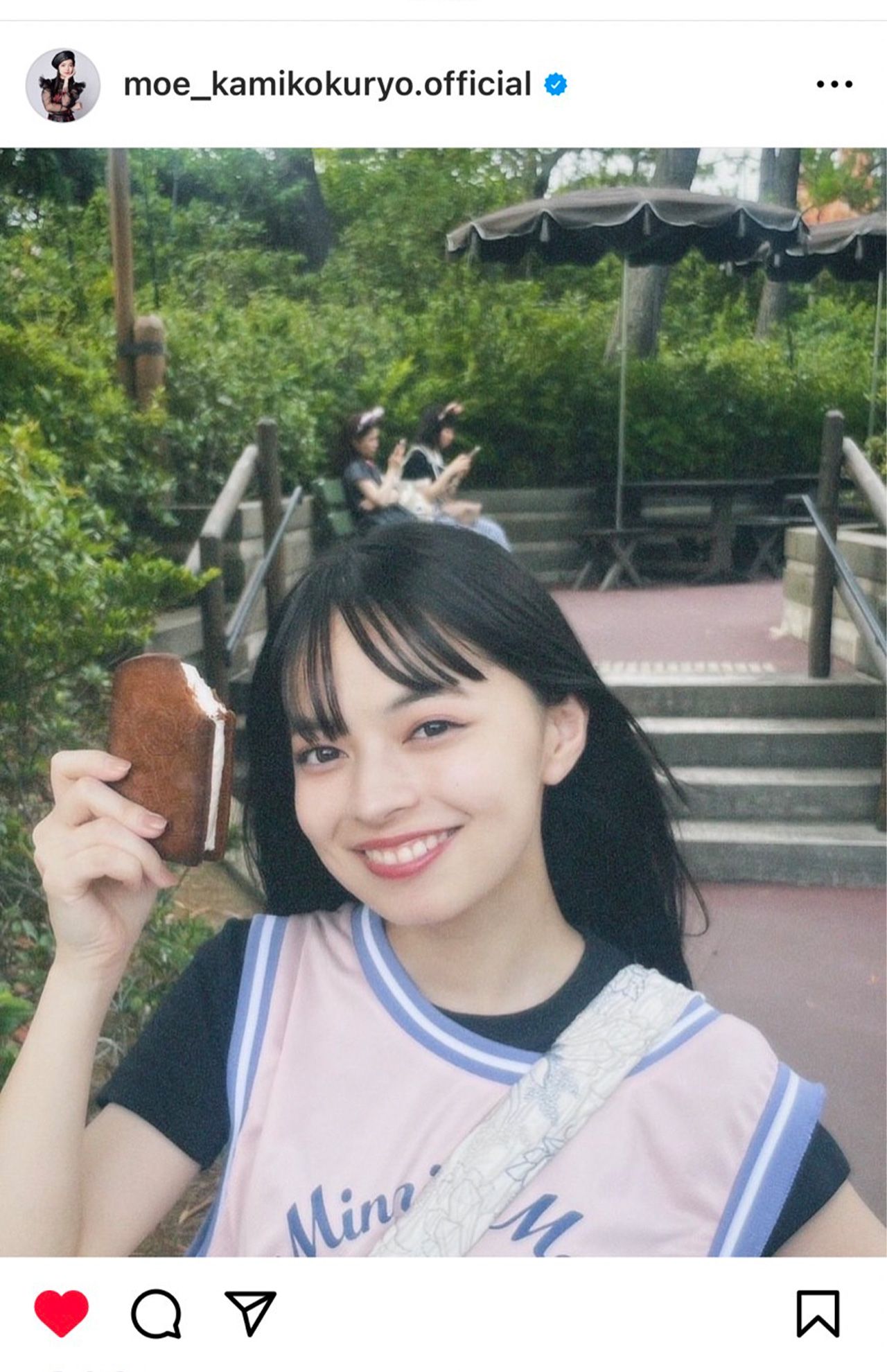 実写版『推しの子』で佐藤勝利との“双子役”が期待された上國料萌衣（公式インスタグラムより）