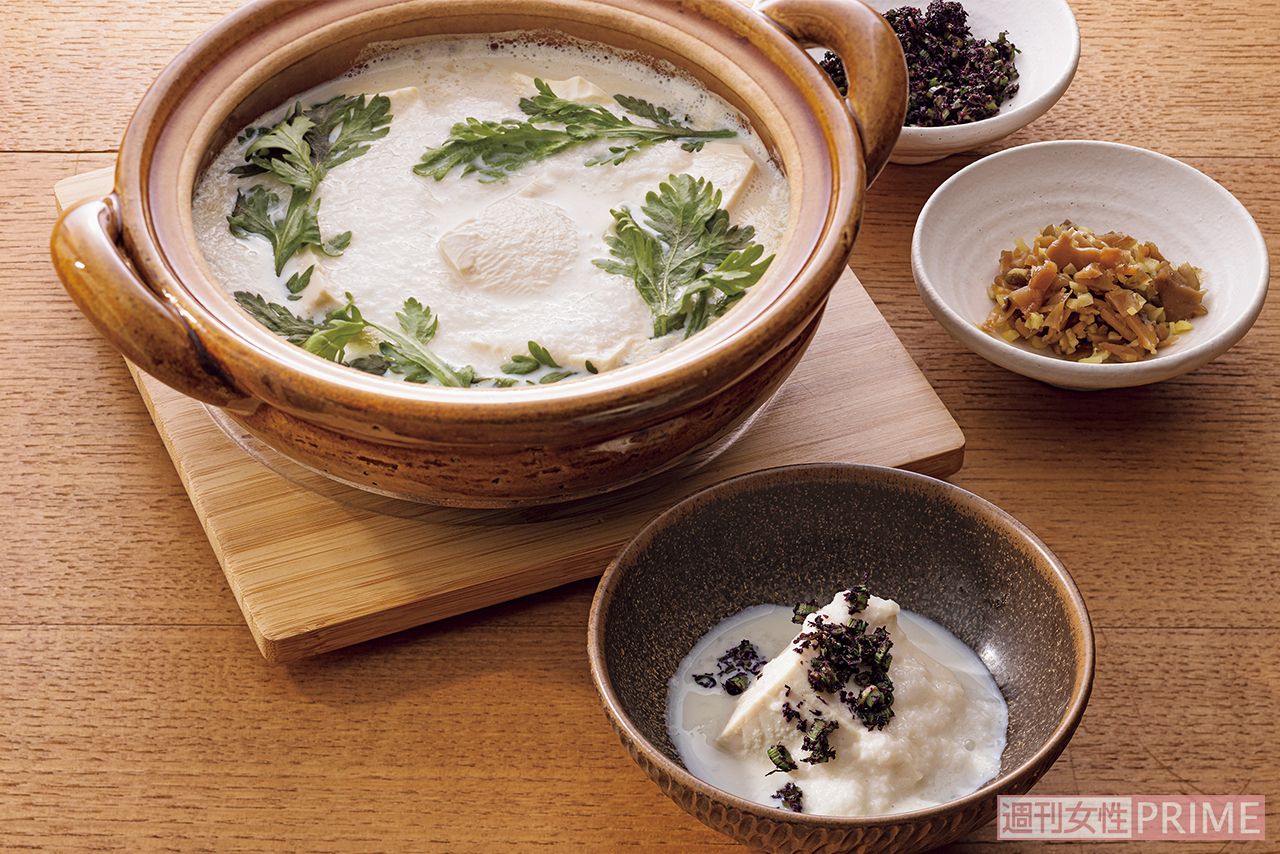 豆乳とろろ湯豆腐（撮影／廣瀬靖士）