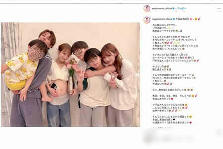 母の日の投稿（辻希美インスタグラムより）