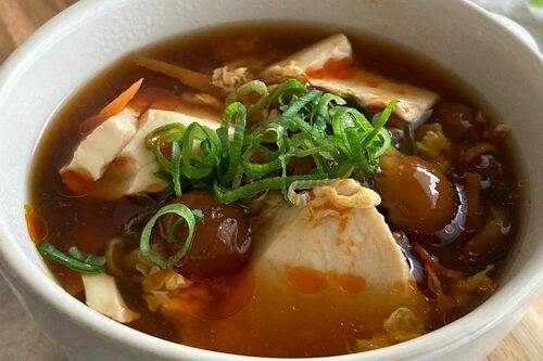 とろんとなめこの酸辣湯